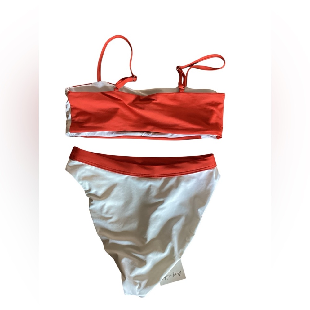 Dippin Daisies Olympia Bikini Set with 2 Tops White Red Blue Women Size Small - Picture 3 of 12